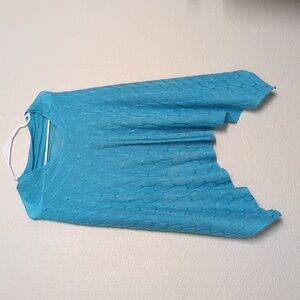 Liz Claiborne Women's One Size Robin's Egg Blue Poncho